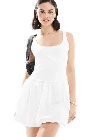 MANGO Puffball mini dress in