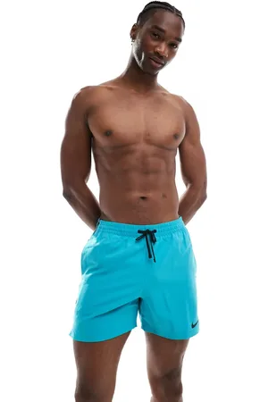 Nike Logo Tape 5 inch volley swim shorts in teal