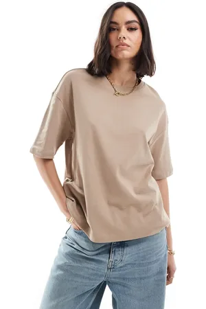MANGO Premium t-shirt in beige