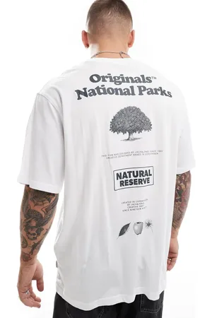 JACK & JONES Oversized t-shirt with national parks back print in
