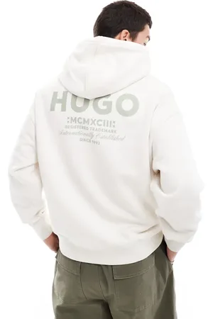 Hugo Blue Nazardo pullover hoodie in
