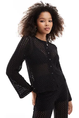 Object Open knit button down cardigan co-ord in