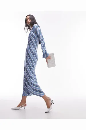 Topshop Lea column maxi dress in stripe
