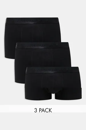 River Island 3 pack ribbed trunks in