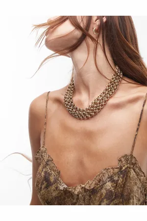 MANGO Triple chain necklace in