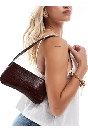 ASOS Curved base shoulder bag in chocolate