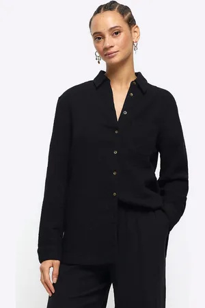 River Island Co-ord linen shirt in