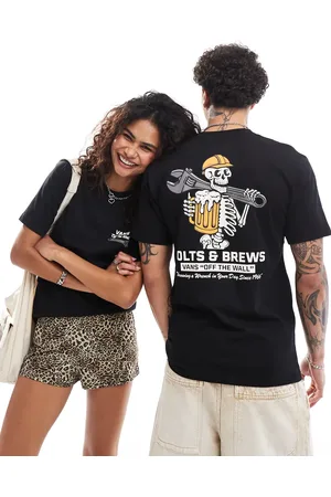 Vans Wrenched skull back print t-shirt in