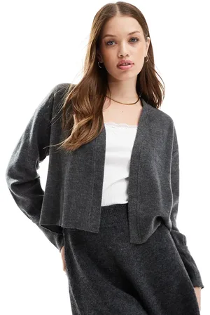 VILA Super soft cardigan co-ord in dark