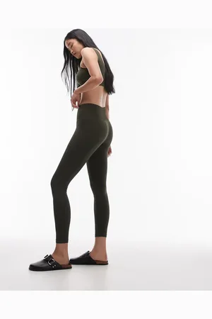 ARKET Seamless super soft training leggings in khaki