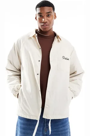 Parlez Fulton logo coach jacket in off