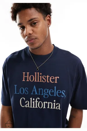 Hollister Multi colour logo heavyweight boxy fit t-shirt in