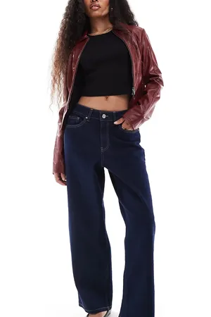 Miss Selfridge Denim baggy jean co-ord in indigo