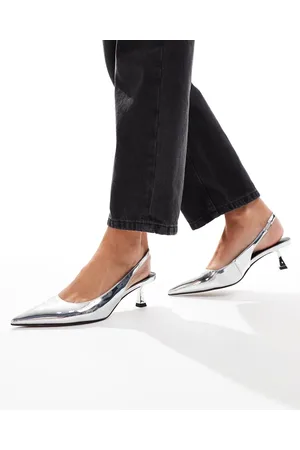 ASOS Stroll slingback kitten heeled shoes in