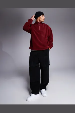 ASOS Oversized utility fleece joggers in