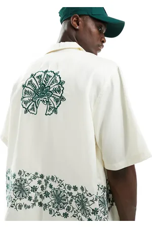 PACSUN Short sleeve embroidered shirt in