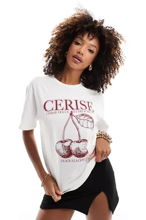 In The Style Cherry motif t-shirt in