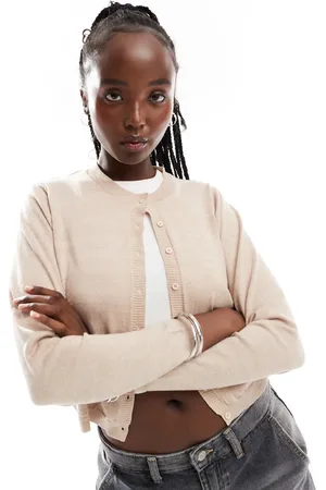 Daisy Street Soft touch knit cardigan in cream marle
