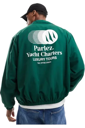 Parlez Myrtle nylon track zip up jacket in dark