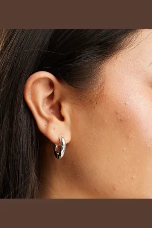 Accessorize Medium hoops in sterling