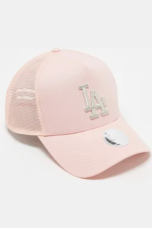 New Era LA Dodgers trucker cap with metallic logo in