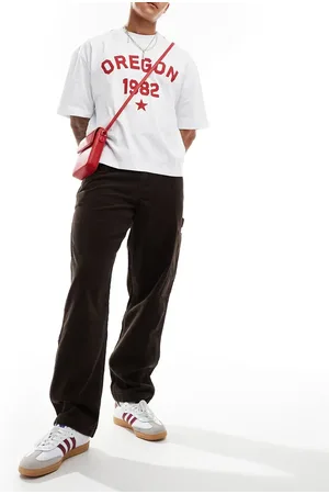 Wrangler Casey Jones workwear loose cord carpenter trousers in