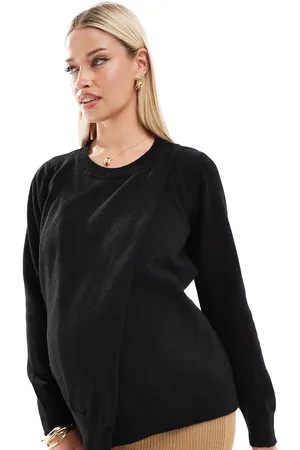 Mama;licious Mamalicious maternity split front jumper with nursing functionality in
