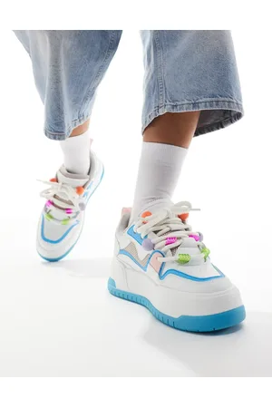 ASOS Chunky trainers in white and