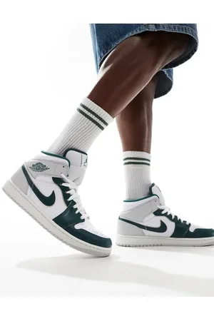 Jordan Air 1 mid trainers in , grey and dark green
