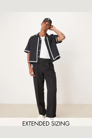 ASOS Smart wide leg trousers with front pleat in