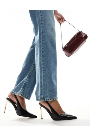 ASOS Panther pointed slingback high heeled court shoes in