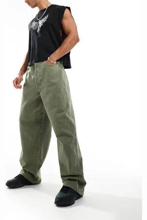COLLUSION X002 baggy jeans in washed khaki - KHAKI