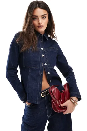 SELECTED Femme fitted denim shirt with pockets