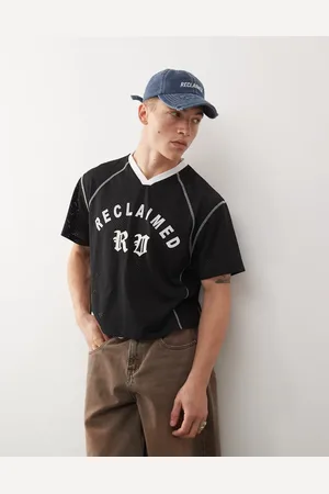 Reclaimed Cropped boxy football t-shirt in