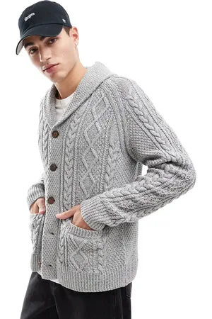 Ralph Lauren Shawl collar cotton knit cardigan in marl