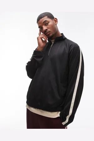 Topman Oversized fit heavyweight scuba full zip through in marl
