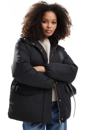 ASOS Oversized puffer jacket with hood in