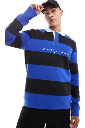 Tommy Hilfiger Striped rugby jumper in and black