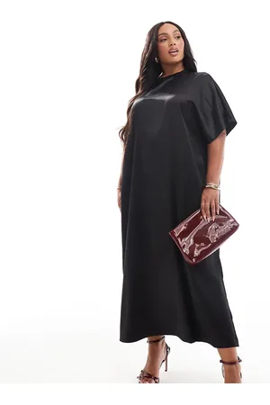 ASOS ASOS DESIGN Curve satin oversized midi tshirt dress