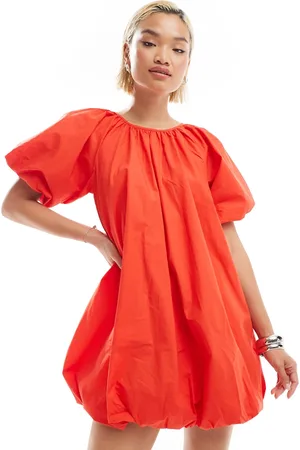 Glamorous Puff ball mini dress in pop