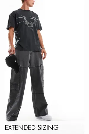 ASOS Baggy trouser with oversized pockets in distressed