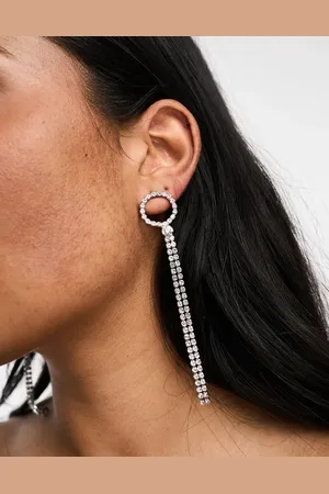 True Decadence Rhinestone drop stud earrings in
