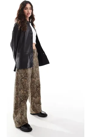 VERO MODA Oversized faux leather shirt in