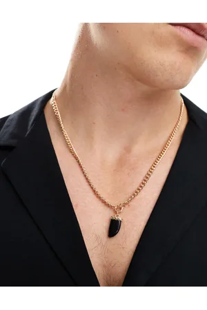 Icon Brand Seventies city black tusk pendant necklace in
