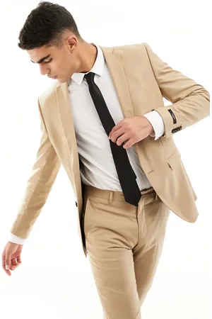 JACK & JONES Premium slim fit suit jacket in beige