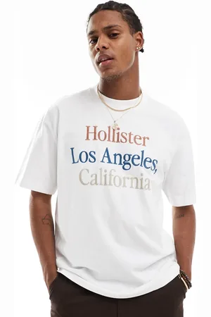 Hollister Multi colour logo heavyweight boxy fit t-shirt in