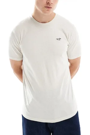 Hollister 3 pack icon logo t-shirt in green/grey/cream marl