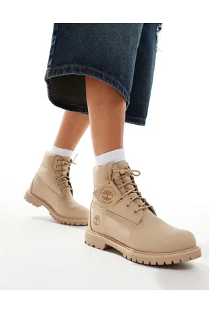 Timberland Premium 6 inch boots in beige nubuck