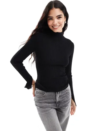 Threadbare High neck split sleeve jumper in