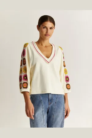 SCALPERS Crochet sweater in multicolor